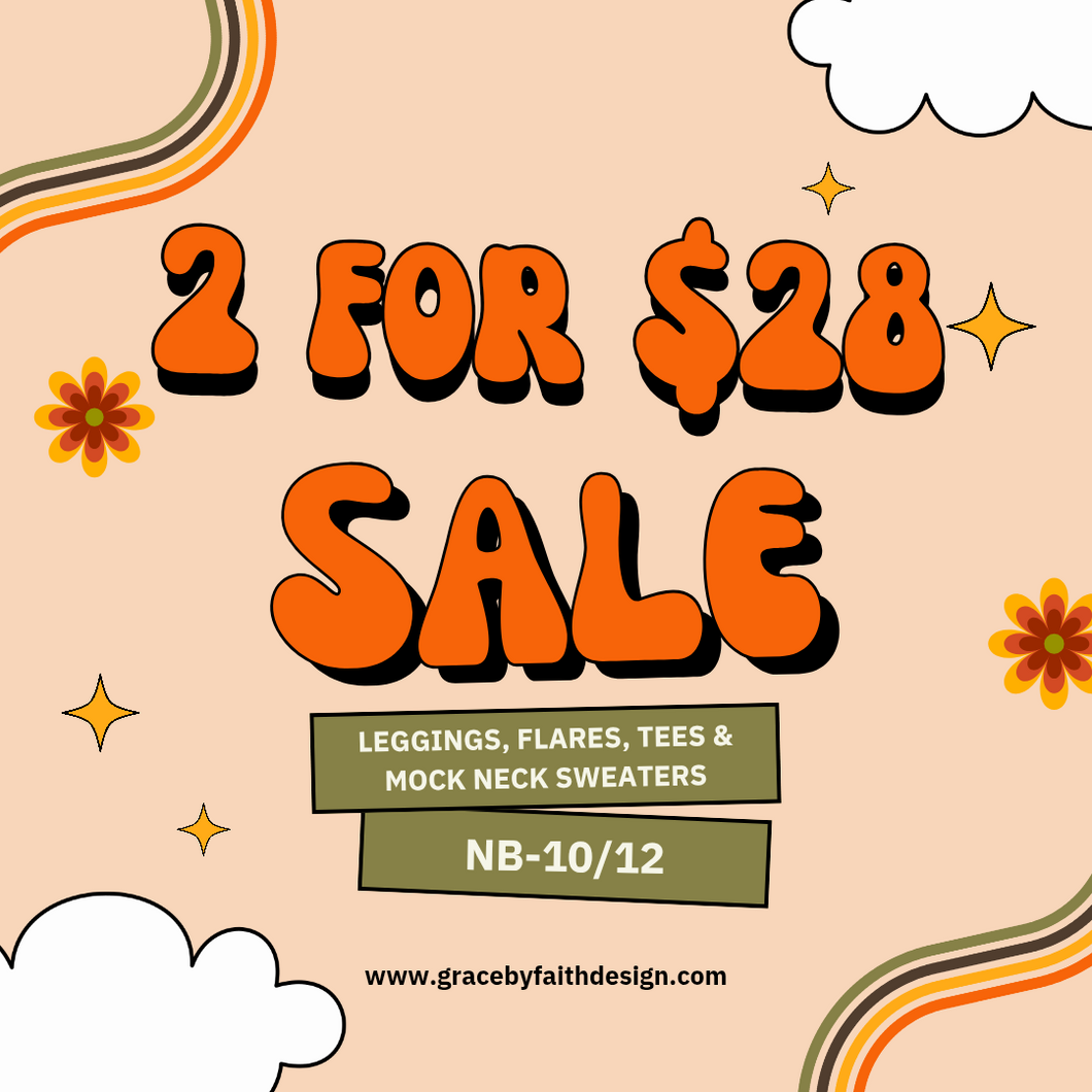 2 for $28 Sale